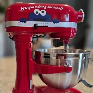 Cookie Monster & Are you Making Cookies Kitchen Aid Peeker Decal Standard Mixer